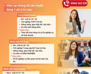 Hồng Nhật Phát tuyển dụng nhân sự